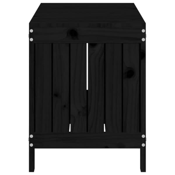 vidaXL Putekasse svart 108x42,5x54 cm heltre furu