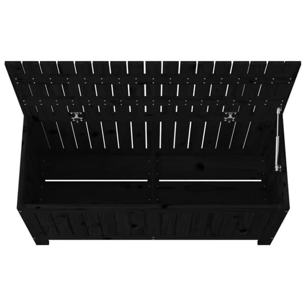vidaXL Putekasse svart 108x42,5x54 cm heltre furu