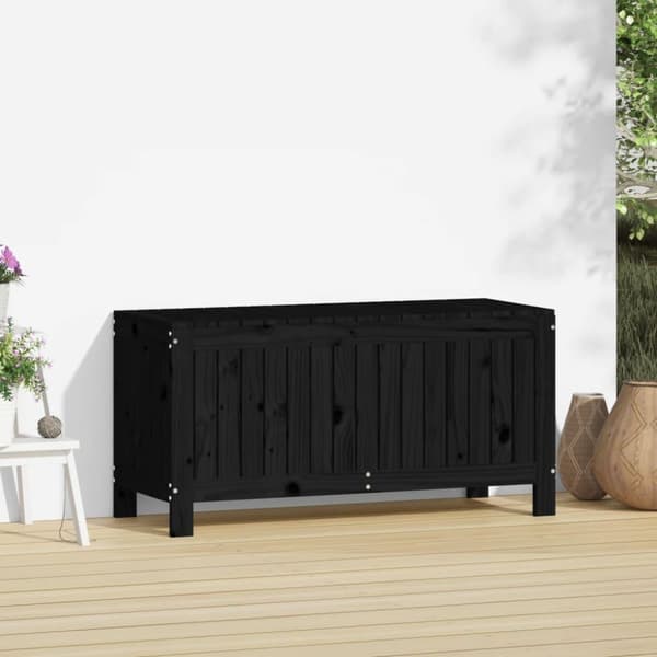 vidaXL Putekasse svart 108x42,5x54 cm heltre furu