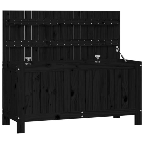 vidaXL Putekasse svart 108x42,5x54 cm heltre furu
