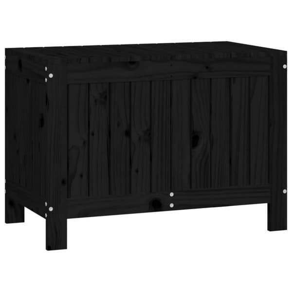 vidaXL Putekasse svart 76x42,5x54 cm heltre furu