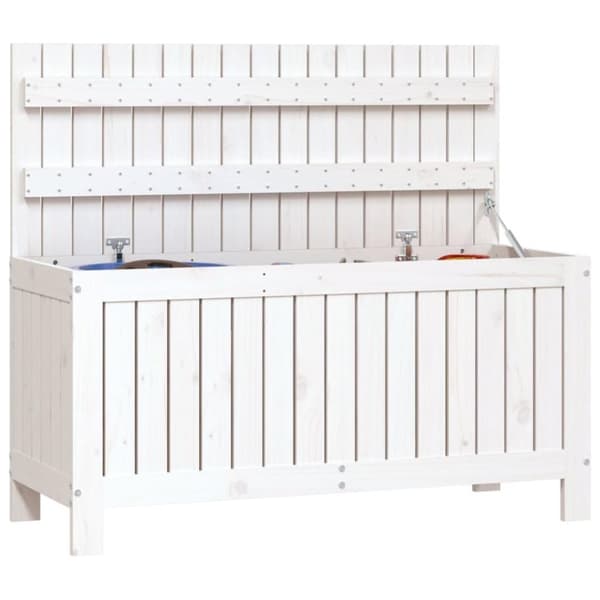 vidaXL Putekasse hvid 108x42,5x54 cm heltre furu
