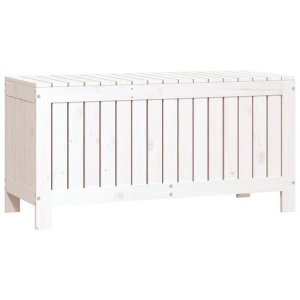 vidaXL Putekasse hvid 108x42,5x54 cm heltre furu