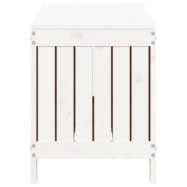 vidaXL Putekasse hvid 108x42,5x54 cm heltre furu