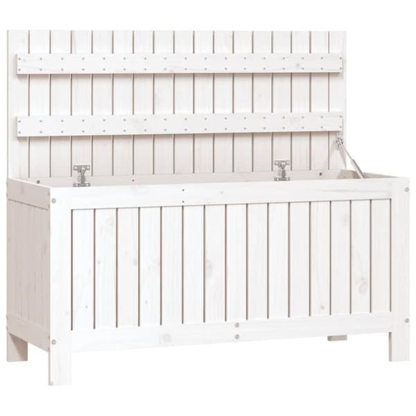 vidaXL Putekasse hvid 108x42,5x54 cm heltre furu