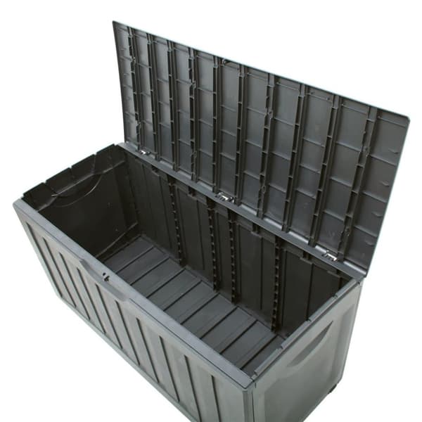 vidaXL Oppbevaringsboks svart 118x53x57 cm polypropylen