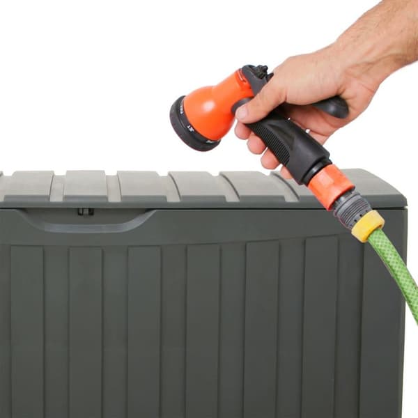 vidaXL Oppbevaringsboks svart 118x53x57 cm polypropylen