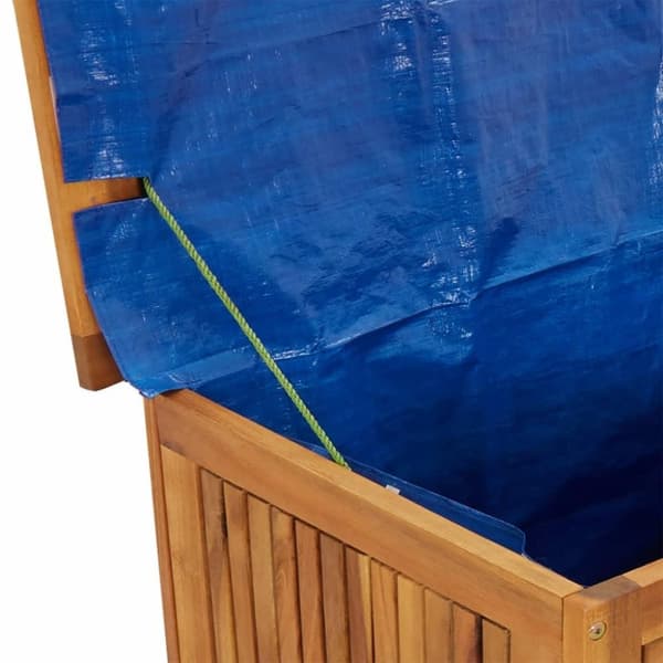 vidaXL opbevaringsboks til haven med hjul 113x50x58 cm massivt træ