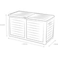 Miniatyrbillede 4 af 6: Eda Baya Garden Bay Plastic 420 Liters - Imitation Wood Decor - Anthracite Grey - Made in France