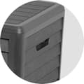 Miniatyrbillede 5 af 6: Eda Baya Garden Bay Plastic 420 Liters - Imitation Wood Decor - Anthracite Grey - Made in France