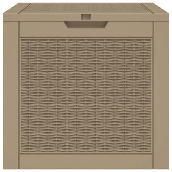 vidaXL Hageoppbevaringsboks lysebrun 55,5x43x53 cm polypropylen
