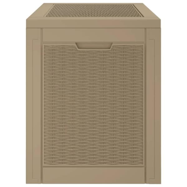 vidaXL Hageoppbevaringsboks lysebrun 55,5x43x53 cm polypropylen