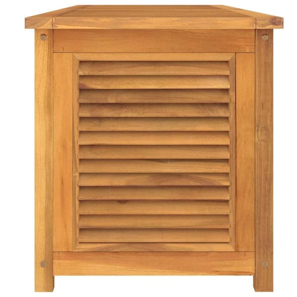 vidaXL Ulkosäilytyslaatikko pussilla 175x50x55 cm täysi tiikki