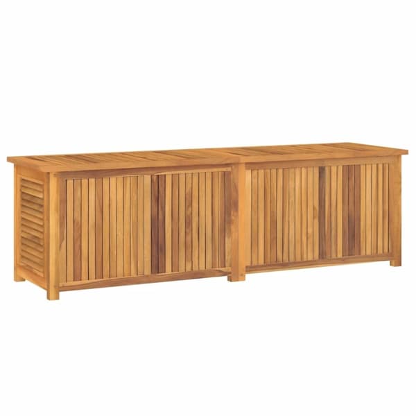 vidaXL Ulkosäilytyslaatikko pussilla 175x50x55 cm täysi tiikki