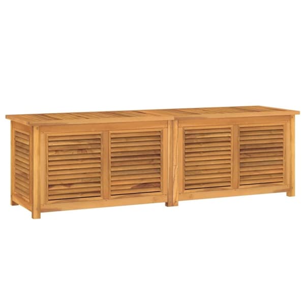 vidaXL Ulkosäilytyslaatikko pussilla 175x50x55 cm täysi tiikki