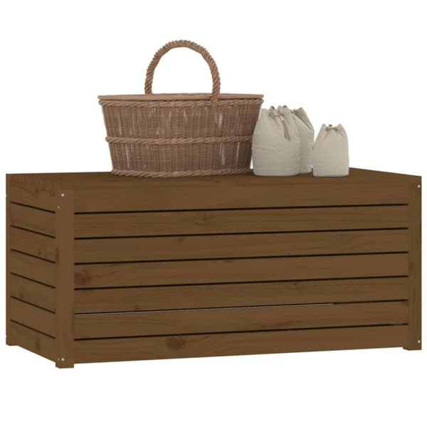 vidaXL havekasse 101x50,5x46,5 cm massivt fyrretræ gyldenbrun