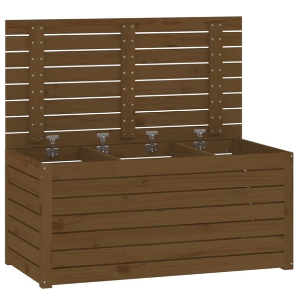 vidaXL havekasse 101x50,5x46,5 cm massivt fyrretræ gyldenbrun