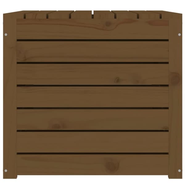 vidaXL havekasse 101x50,5x46,5 cm massivt fyrretræ gyldenbrun