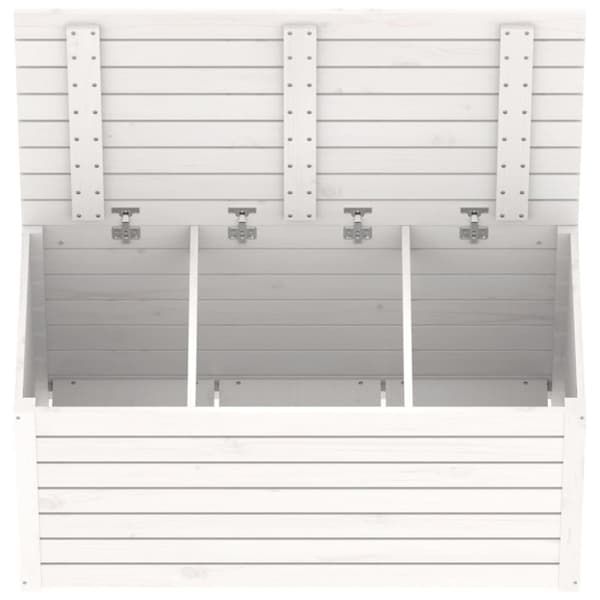 vidaXL Hagekasse hvit 101x50,5x46,5 cm heltre furu