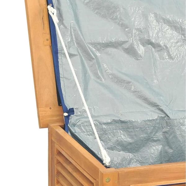 vidaXL Putekasse med pose 200x50x53 cm heltre teak