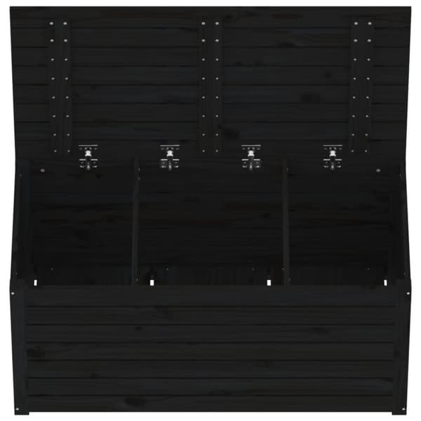 vidaXL Hagekasse svart 101x50,5x46,5 cm heltre furu