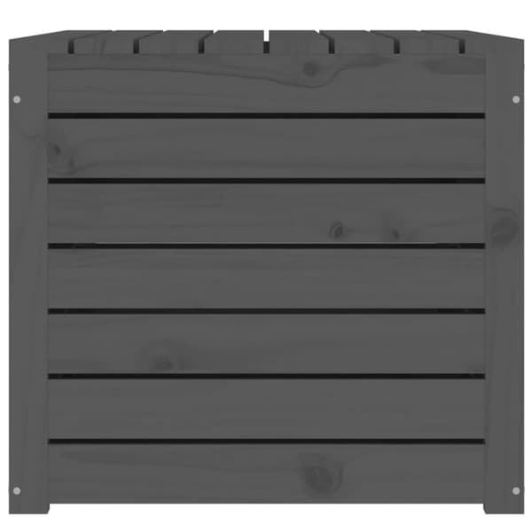vidaXL havekasse 101x50,5x46,5 cm massivt fyrretræ grå