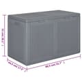 Miniatyrbild 8 av 8: vidaXL Dynbox grå PP rotting 180 l