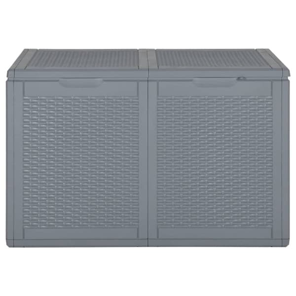 vidaXL Dynbox grå PP rotting 180 l