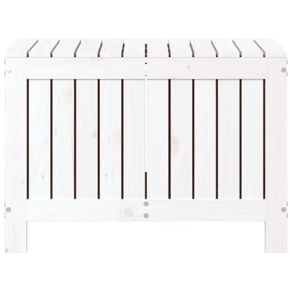 vidaXL Putekasse hvid 76x42,5x54 cm heltre furu