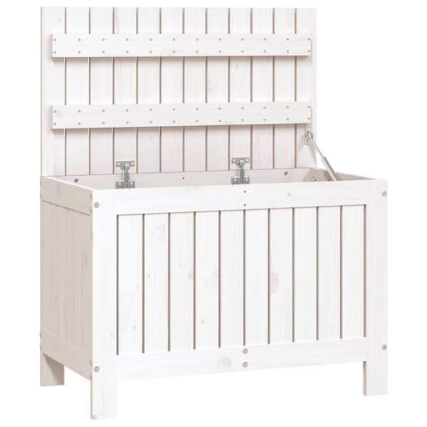 vidaXL Putekasse hvid 76x42,5x54 cm heltre furu