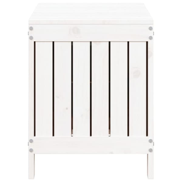 vidaXL Putekasse hvid 76x42,5x54 cm heltre furu
