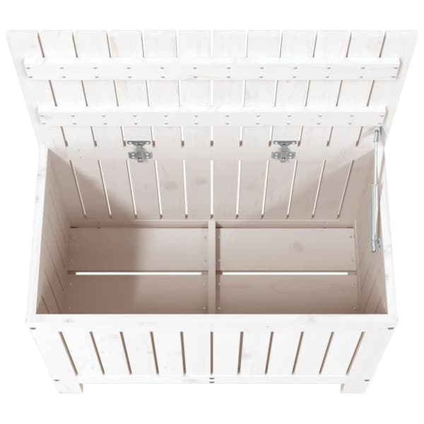 vidaXL Putekasse hvid 76x42,5x54 cm heltre furu