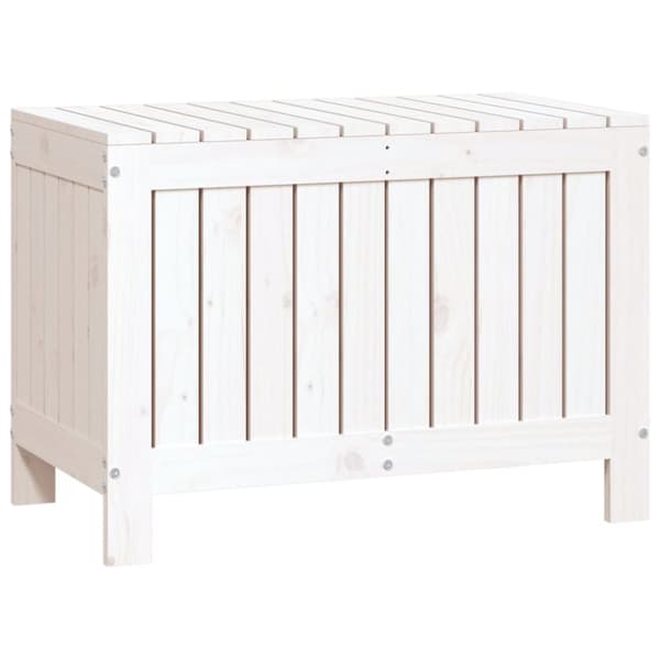 vidaXL Putekasse hvid 76x42,5x54 cm heltre furu