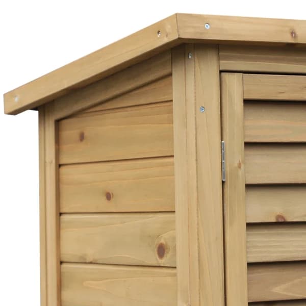 Rootz Garden Storage Cabinet - Garden Cabinet - Garden Tool Shed - Garden Cupboard - Wooden Tool Shed - Tool Shed - Garden Tool Cupboard - Natural - 8