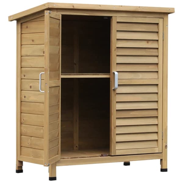 Rootz Garden Storage Cabinet - Garden Cabinet - Garden Tool Shed - Garden Cupboard - Wooden Tool Shed - Tool Shed - Garden Tool Cupboard - Natural - 8