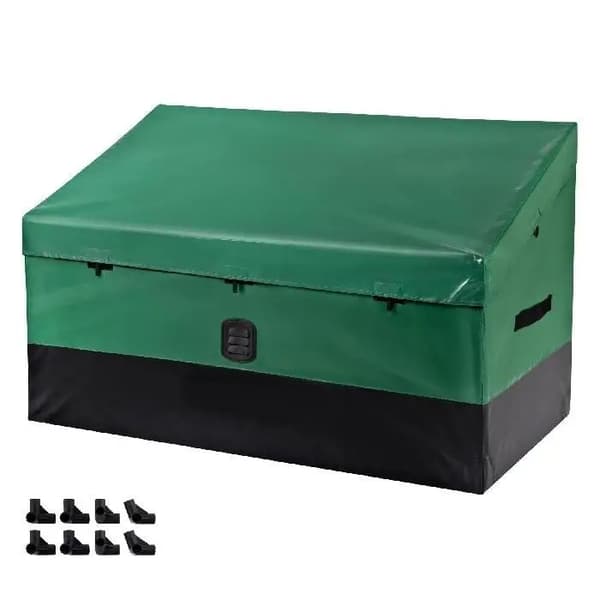 100 gallon 122x63x75x52cm portabel utomhusförvaringslåda med nätventil, högkvalitativt material, lätt att montera