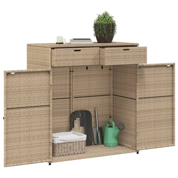 vidaXL Putekasse beige 105x55x113 cm polyrotting
