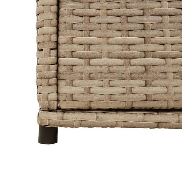 vidaXL Putekasse beige 105x55x113 cm polyrotting