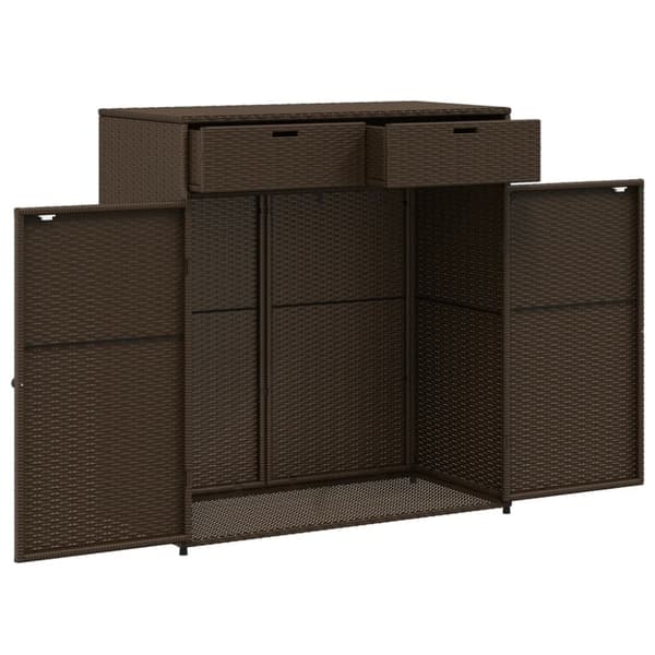 vidaXL Trädgårdsskåp brun 105x55x113 cm konstrotting