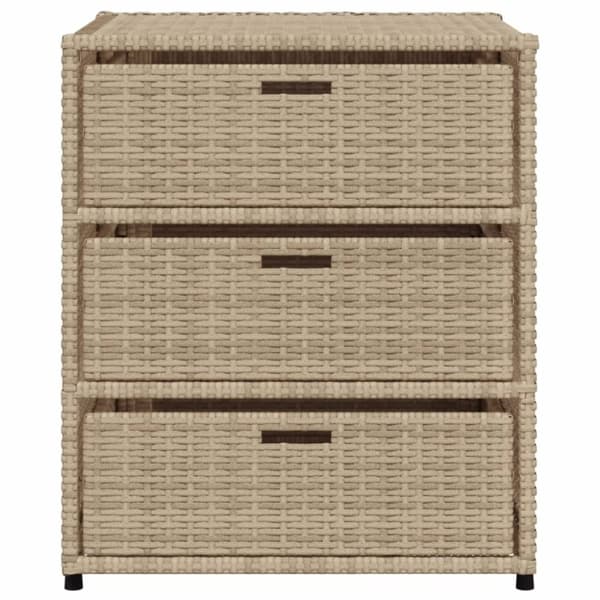 vidaXL Puutarhan säilytyskaappi beige 55x59x69 cm polyrottinki