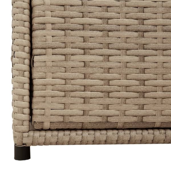 vidaXL Puutarhan säilytyskaappi beige 55x59x69 cm polyrottinki
