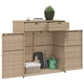 Pikkukuva 4 / 11: vidaXL Puutarhan säilytyskaappi beige 105x55x113 cm polyrottinki
