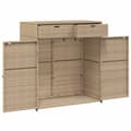 Pikkukuva 5 / 11: vidaXL Puutarhan säilytyskaappi beige 105x55x113 cm polyrottinki