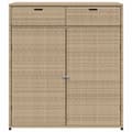 Pikkukuva 6 / 11: vidaXL Puutarhan säilytyskaappi beige 105x55x113 cm polyrottinki