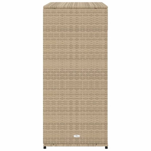 vidaXL Puutarhan säilytyskaappi beige 105x55x113 cm polyrottinki