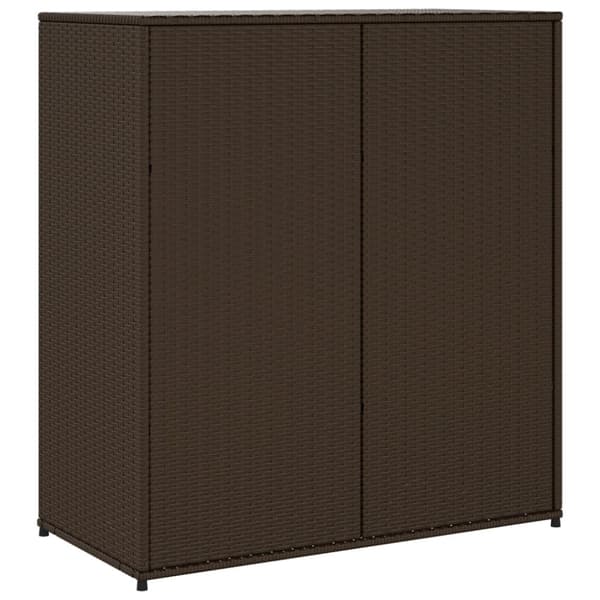 vidaXL opbevaringsskab til haven 105x55x113 cm polyrattan brun