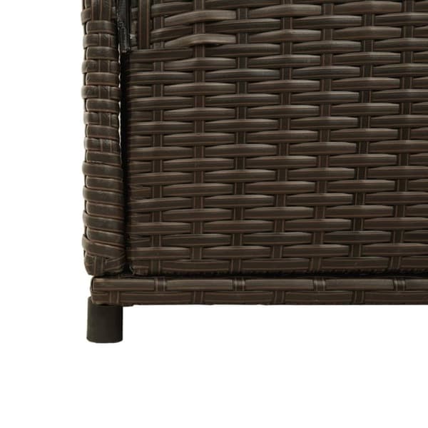 vidaXL opbevaringsskab til haven 105x55x113 cm polyrattan brun