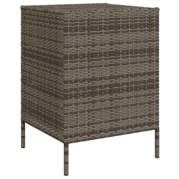 vidaXL Puutarhan säilytyskaappi harmaa 55x59x80 cm polyrottinki