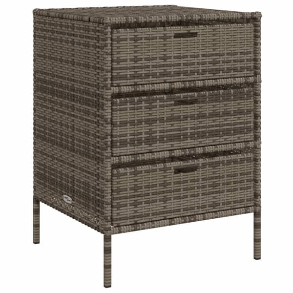 vidaXL Puutarhan säilytyskaappi harmaa 55x59x80 cm polyrottinki