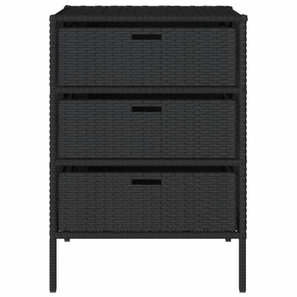 vidaXL opbevaringsskab til haven 55x59x80 cm polyrattan sort
